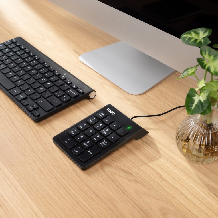 TooQ Teclado numérico USB. 19 teclas. Negro - detalle