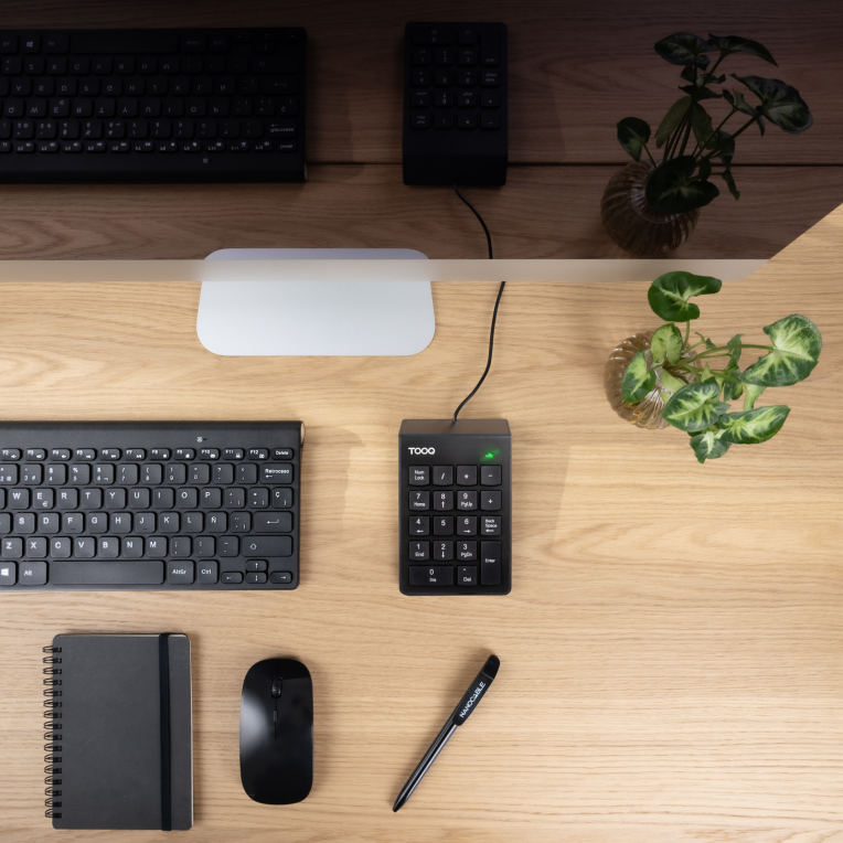 TooQ Teclado numérico USB. 19 teclas. Negro - detalle