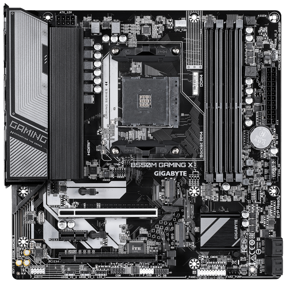 GIGABYTE B550M GAMING X Placa Base - detalle