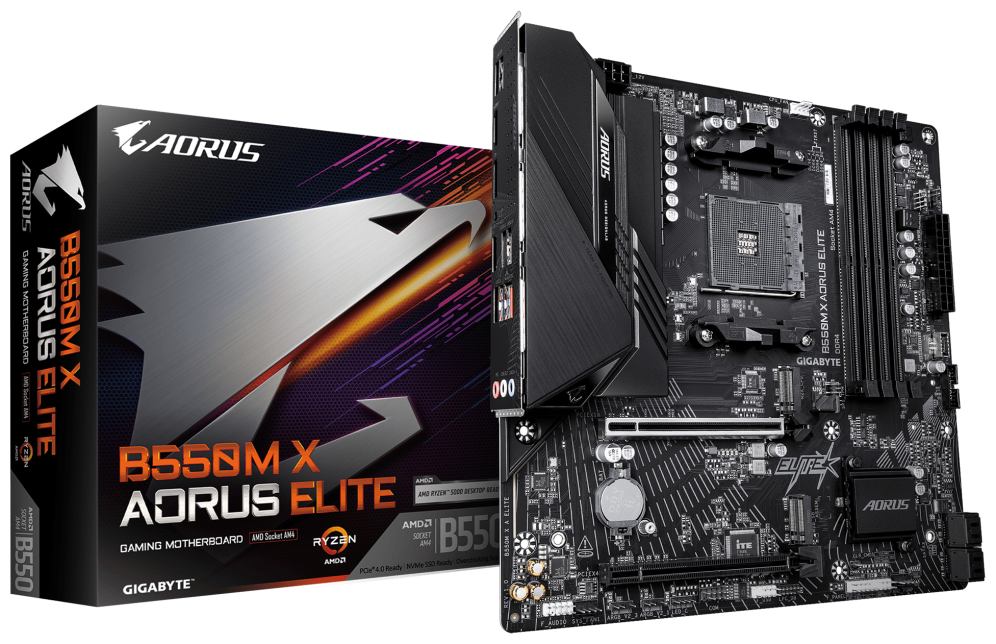 GIGABYTE B550M X AORUS ELITE Placa Base - detalle
