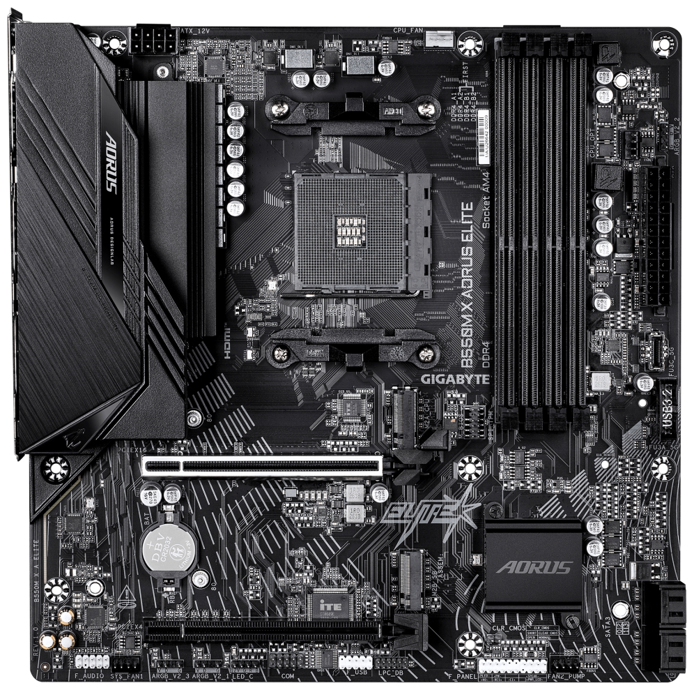 GIGABYTE B550M X AORUS ELITE Placa Base - detalle