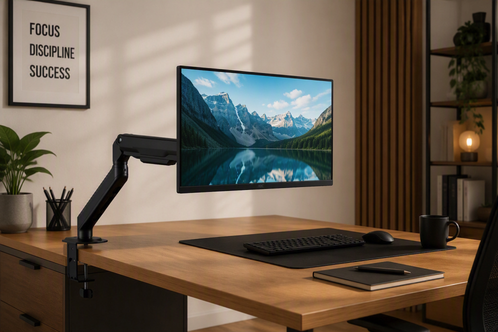 Ewent EW1492 soporte para monitor 86.4 cm (34") Escritorio Negro - detalle