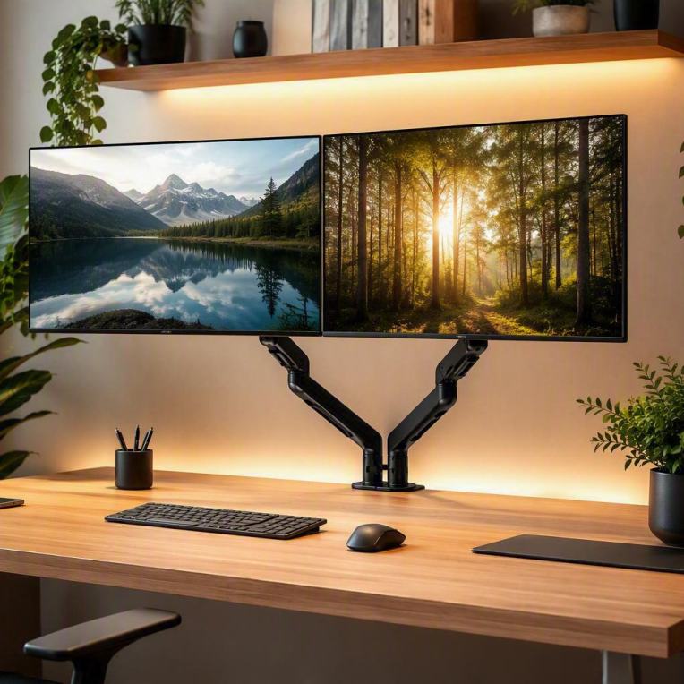 Ewent EW1491 soporte para monitor 86.4 cm (34") Escritorio Negro - detalle