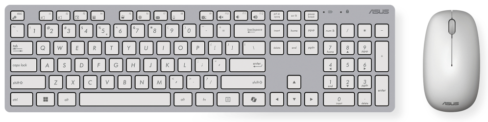 ASUS W5000 teclado Ratón incluido Oficina RF inalámbrico QWERTY Español Blanco - detalle