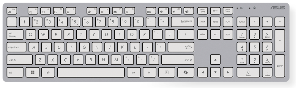ASUS W5000 teclado Ratón incluido Oficina RF inalámbrico QWERTY Español Blanco - detalle