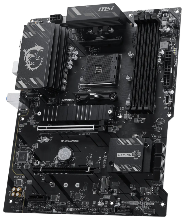 MSI B550 GAMING placa base AMD B550 Zócalo AM4 ATX - detalle