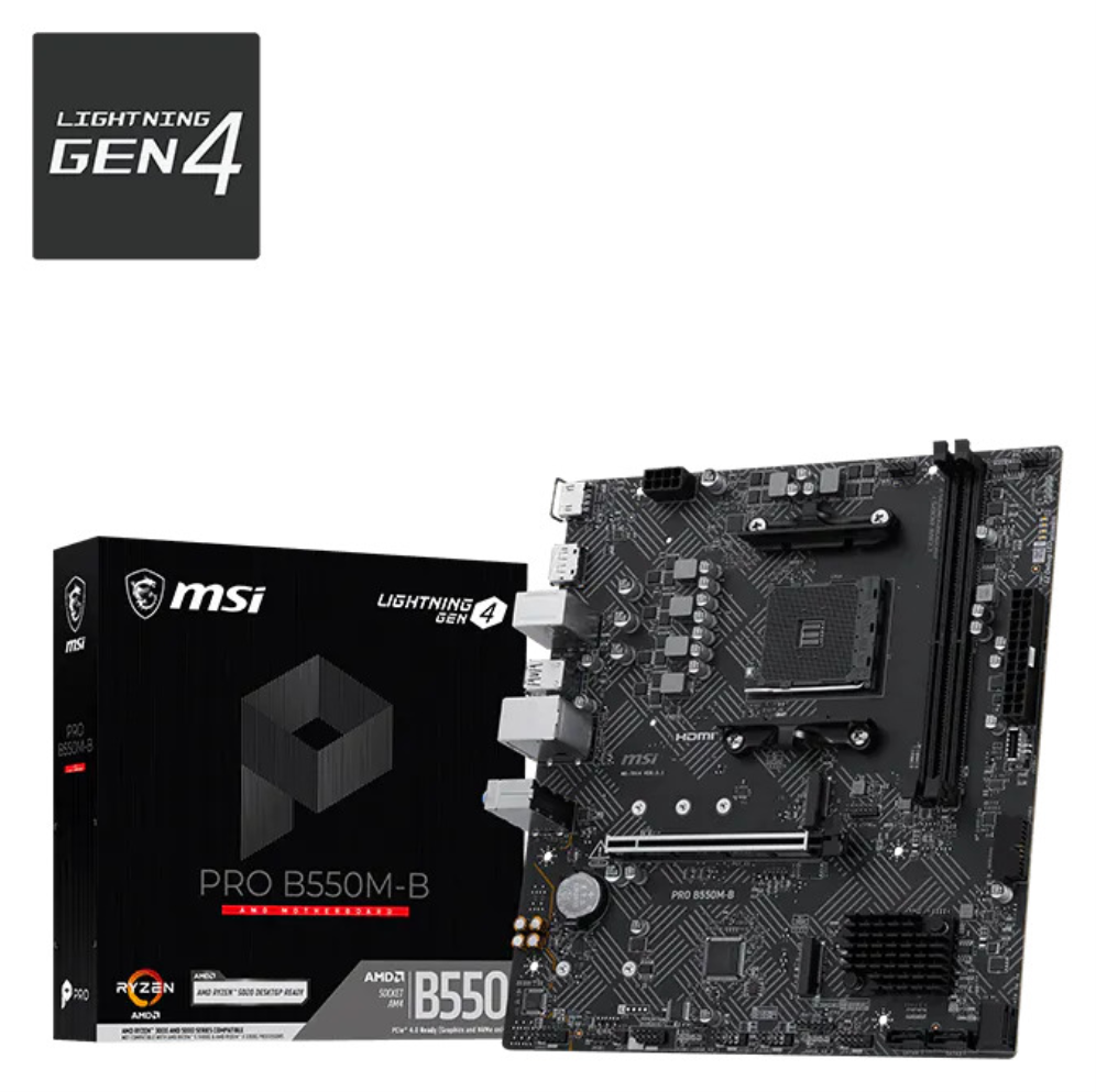 MSI PRO B550M-B placa base AMD B550 Zócalo AM4 micro ATX - detalle