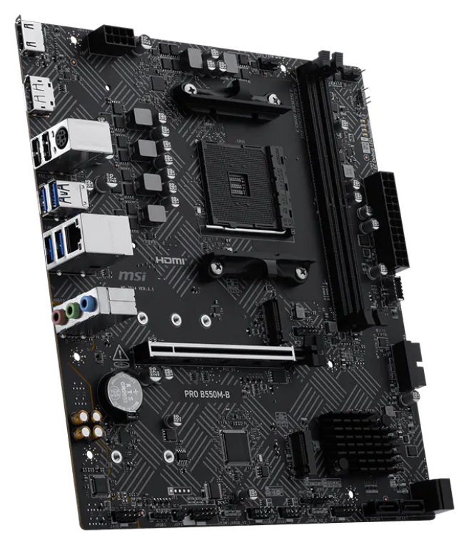 MSI PRO B550M-B placa base AMD B550 Zócalo AM4 micro ATX - detalle