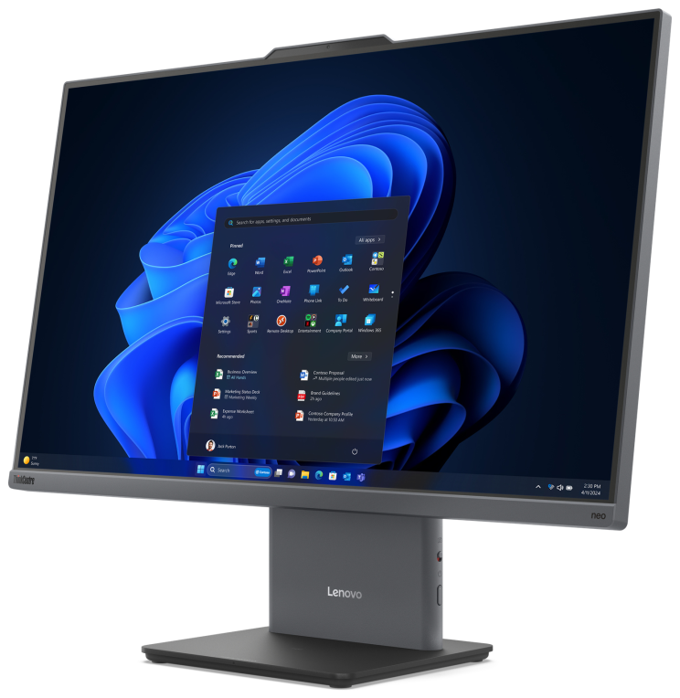 Lenovo ThinkCentre neo 50a 27 Gen 6 LNL Intel Core Ultra 5 226V 68.6 cm (27") 1920 x 1080 Pixeles Pantalla táctil PC todo en uno 16 GB LPDDR5x-SDRAM 512 GB SSD Wi-Fi 6 (802.11ax) Gris - detalle