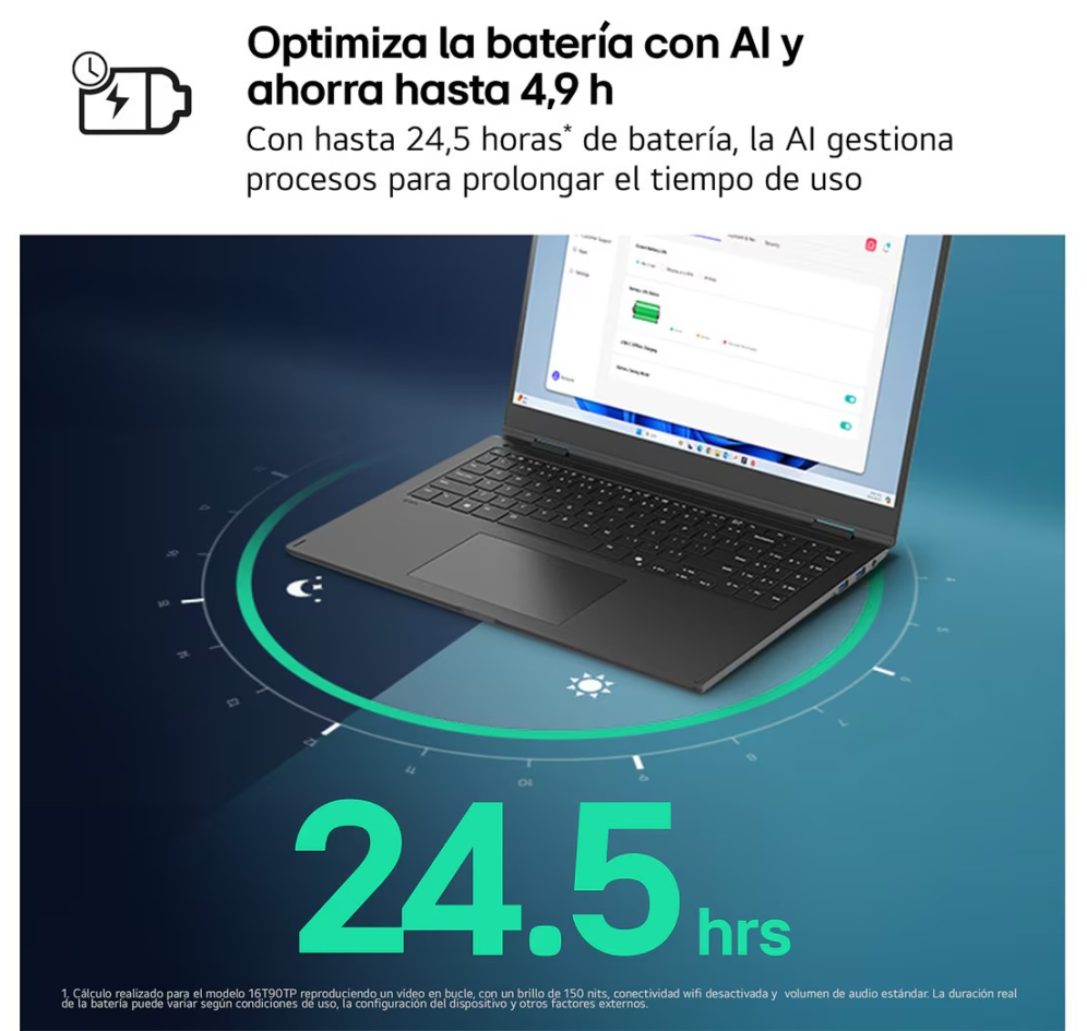 LG Gram 17Z90TL-G.AU88BN ordenador portatil Intel Core Ultra 7 258V Portátil 43.2 cm (17") WQXGA 32 GB LPDDR5x-SDRAM 1 TB SSD Wi-Fi 7 (802.11be) Windows 11 Home Negro - detalle