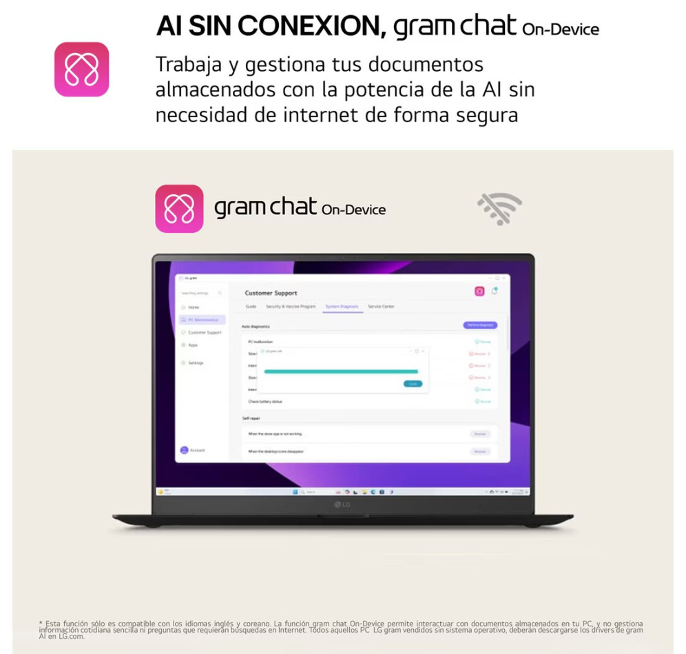 LG Gram 17Z90TL-G.AU88BN ordenador portatil Intel Core Ultra 7 258V Portátil 43.2 cm (17") WQXGA 32 GB LPDDR5x-SDRAM 1 TB SSD Wi-Fi 7 (802.11be) Windows 11 Home Negro - detalle