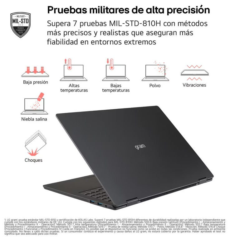 LG Gram 14ZB90S-G.AX55BN ordenador portatil Intel Core Ultra 5 115U Portátil 35.6 cm (14") WUXGA 16 GB LPDDR5x-SDRAM 512 GB SSD Wi-Fi 6E (802.11ax) Windows 11 Home Negro - detalle
