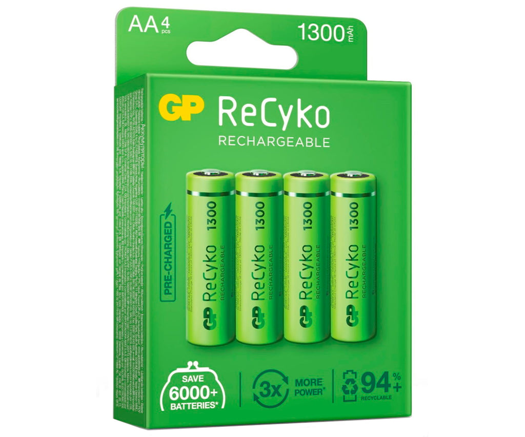 GP RECYKO 4XAA 1300MAH / PILAS RECARGABLES