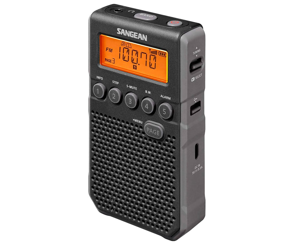 SANGEAN DT-800 BLACK / RADIO DESPERTADOR PORTÁTIL - detalle