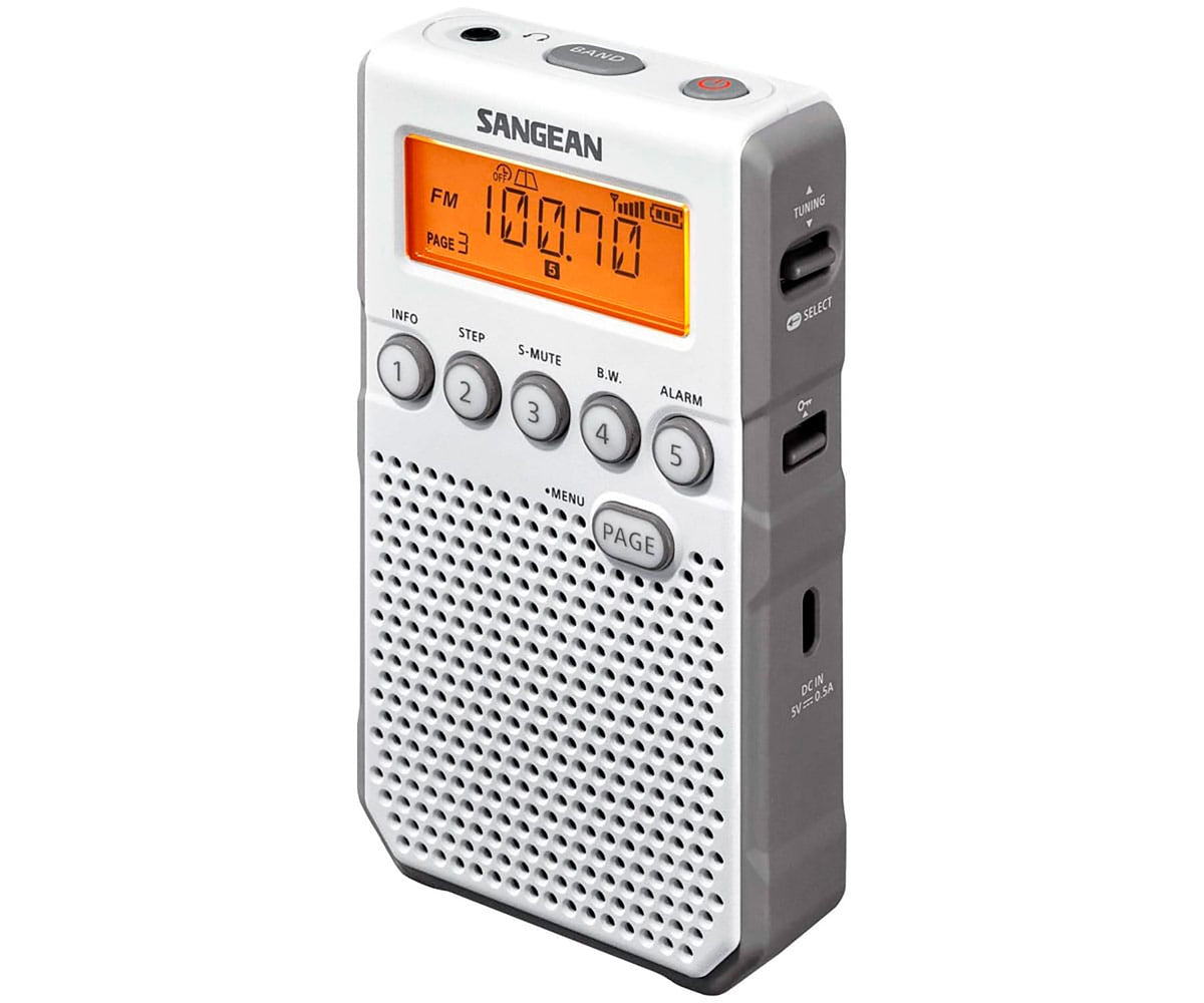 SANGEAN DT-800 BLANCO / RADIO DESPERTADOR PORTÁTIL - detalle