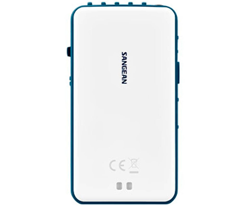 SANGEAN DT-140 BLANCO Y AZUL / RADIO PORTÁTIL - detalle
