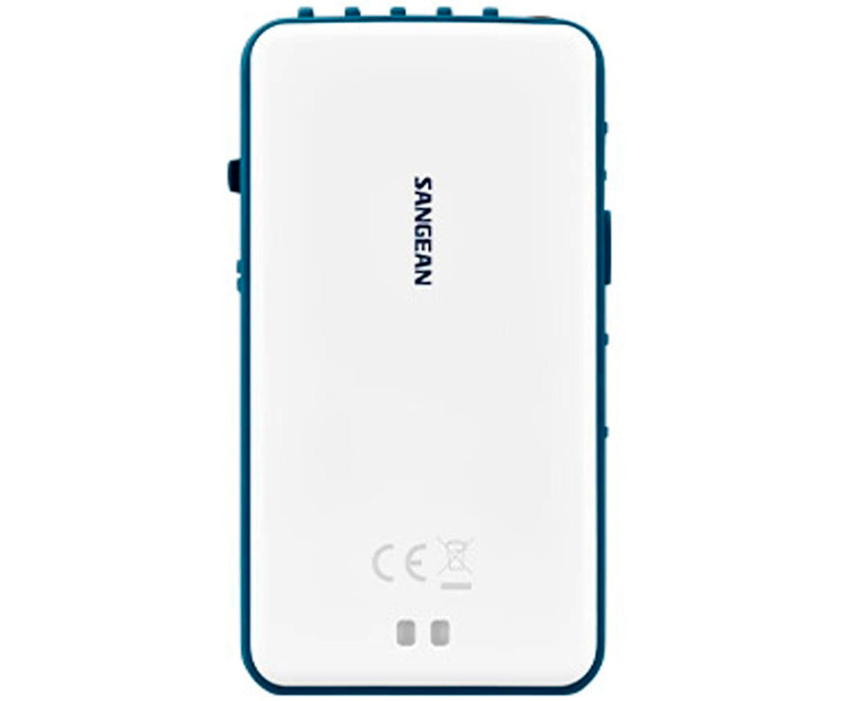 SANGEAN DT-140 BLANCO Y AZUL / RADIO PORTÁTIL - detalle
