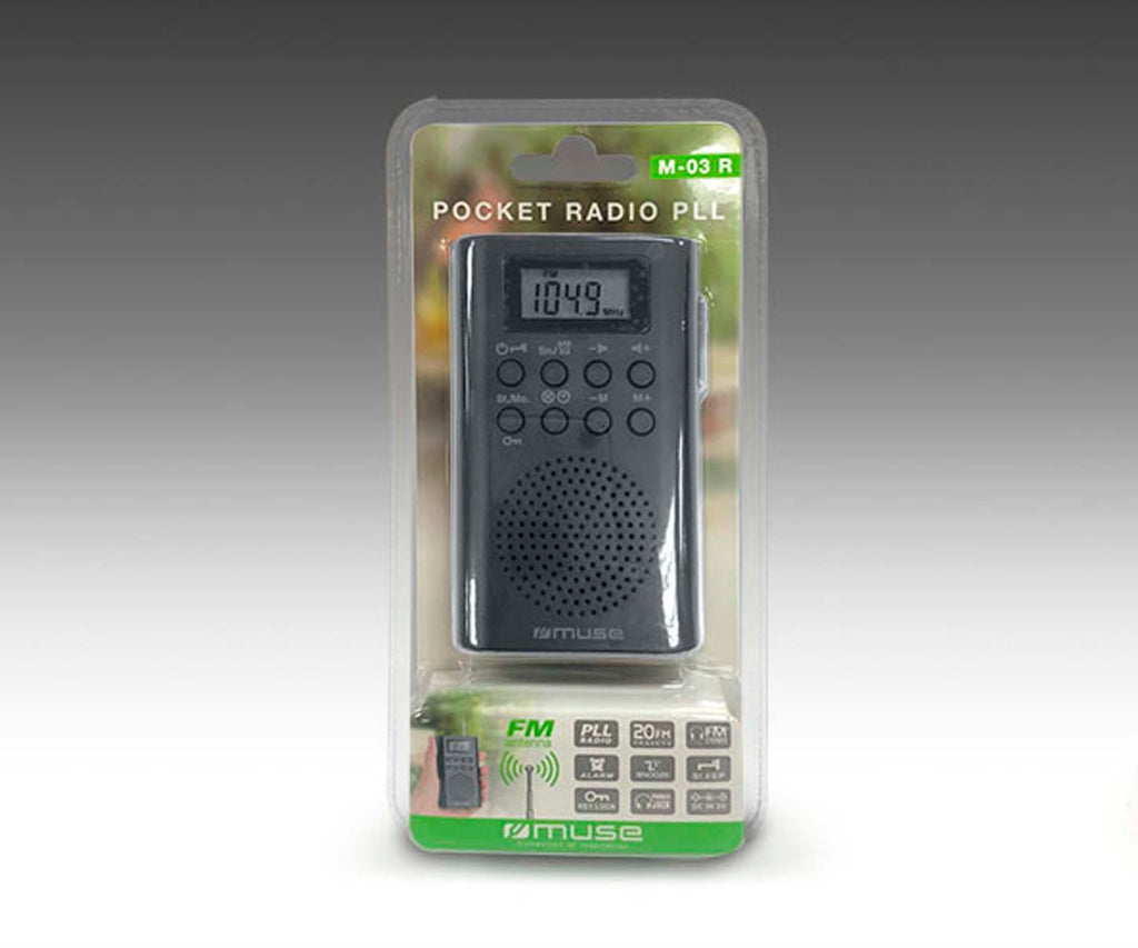 MUSE M-03 R NEGRO / RADIO DESPERTADOR PORTÁTIL - detalle