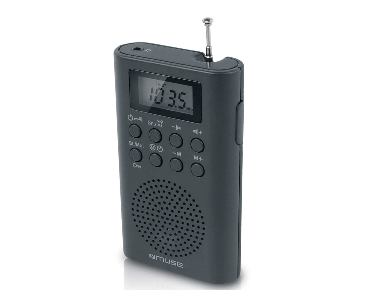 MUSE M-03 R NEGRO / RADIO DESPERTADOR PORTÁTIL