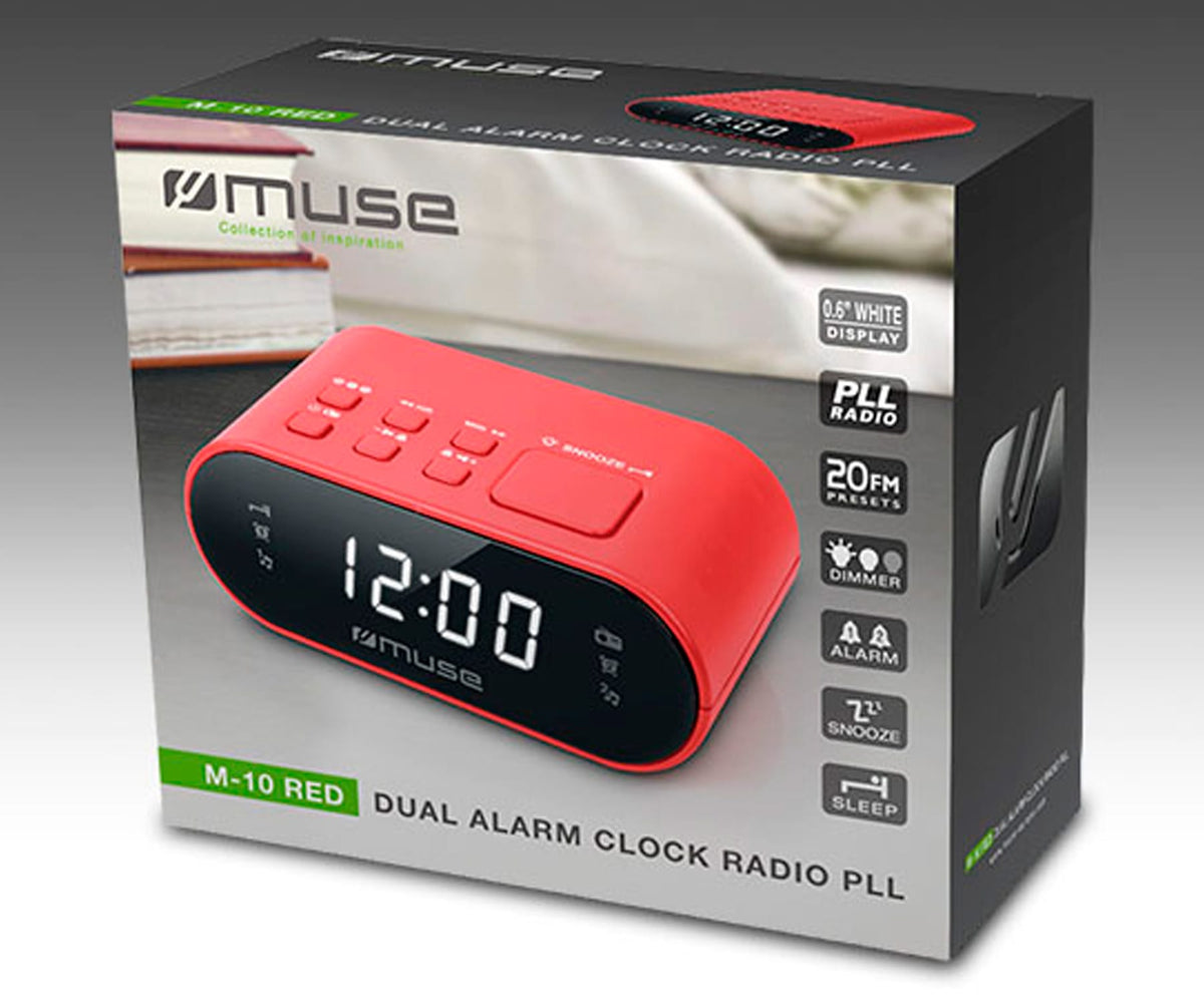 MUSE M-10 ROJO / RADIO DESPERTADOR - detalle