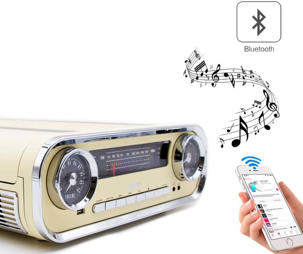 LAUSON 01TT15 CREAM / TOCADISCOS CON RADIO FM - detalle