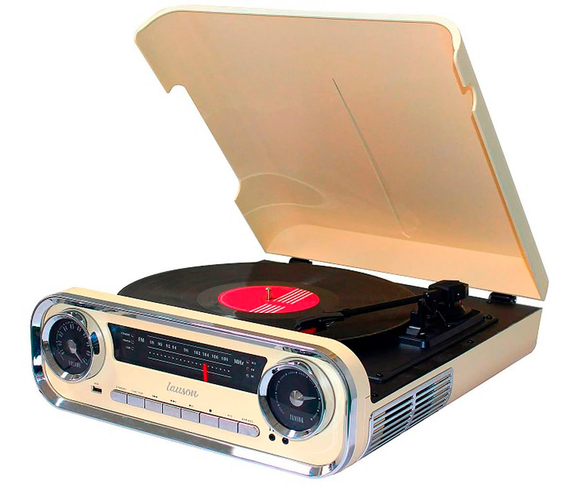 LAUSON 01TT15 CREAM / TOCADISCOS CON RADIO FM