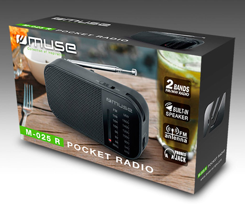 MUSE M-025 R NEGRO / RADIO PORTÁTIL - detalle