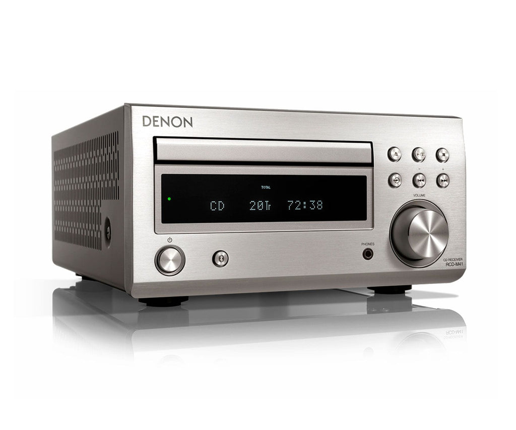 DENON DM-41 SILVER + CEREZA / MICROCADENA 60W CON ALTAVOCES - detalle