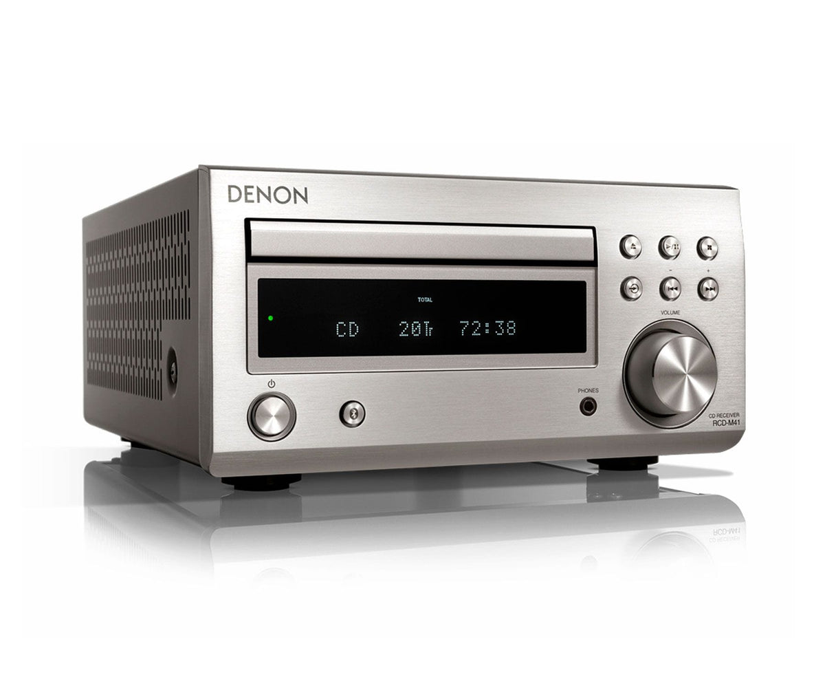 DENON DM-41 SILVER + CEREZA / MICROCADENA 60W CON ALTAVOCES - detalle