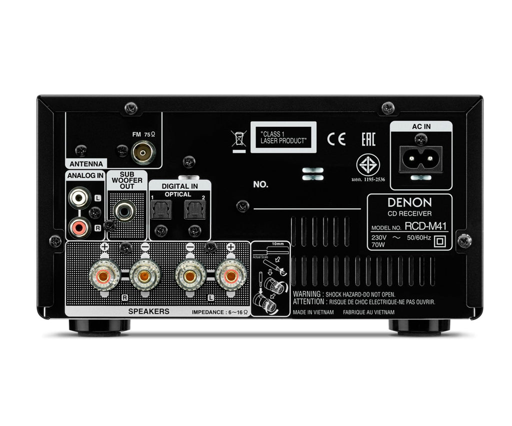 DENON DM-41 SILVER + CEREZA / MICROCADENA 60W CON ALTAVOCES - detalle