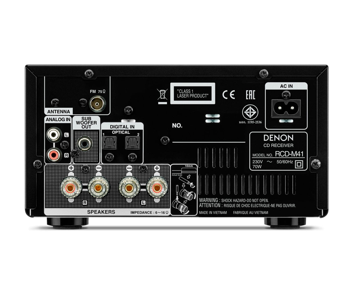 DENON DM-41 SILVER + CEREZA / MICROCADENA 60W CON ALTAVOCES - detalle