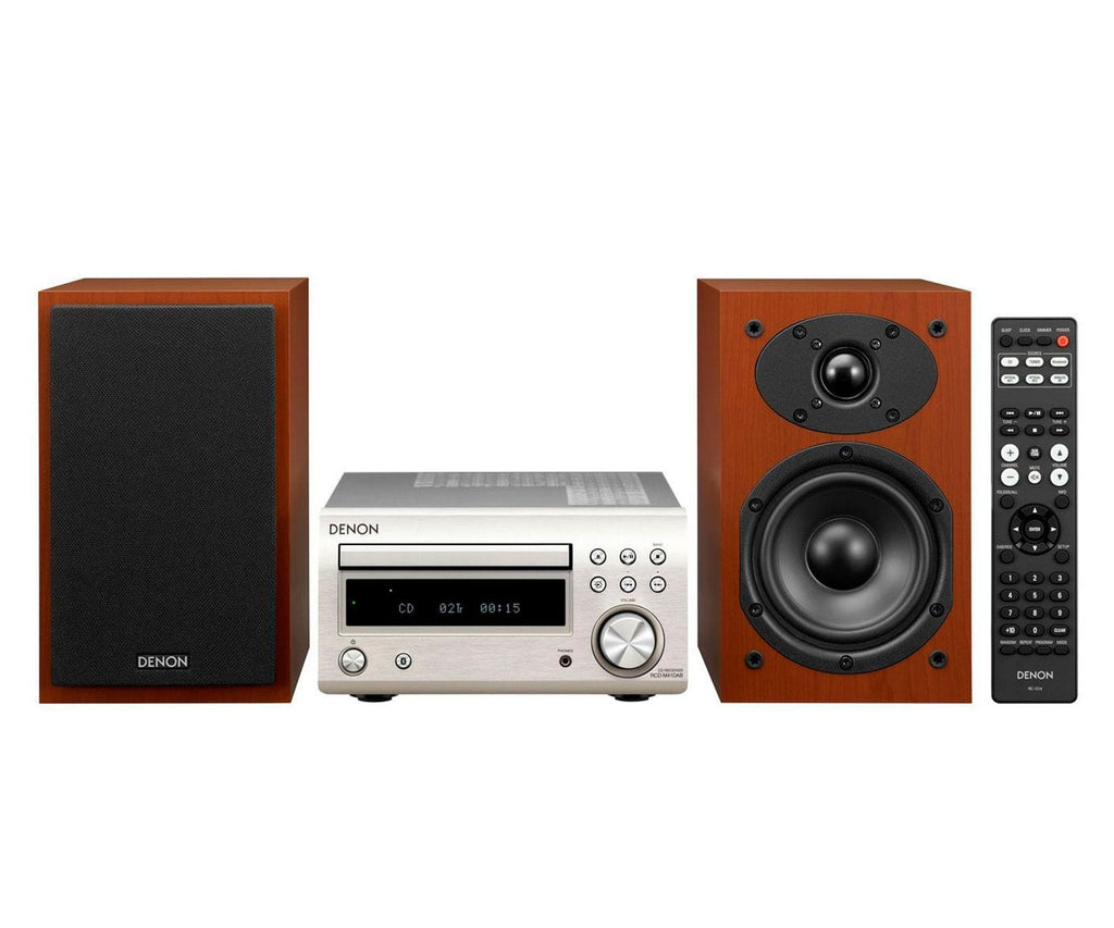 DENON DM-41 SILVER + CEREZA / MICROCADENA 60W CON ALTAVOCES - detalle