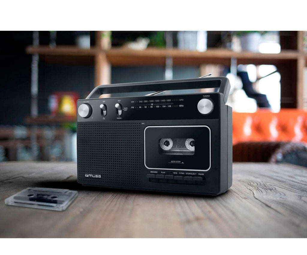 MUSE M152R NEGRO / RADIO CASSETTE PORTÁTIL - detalle