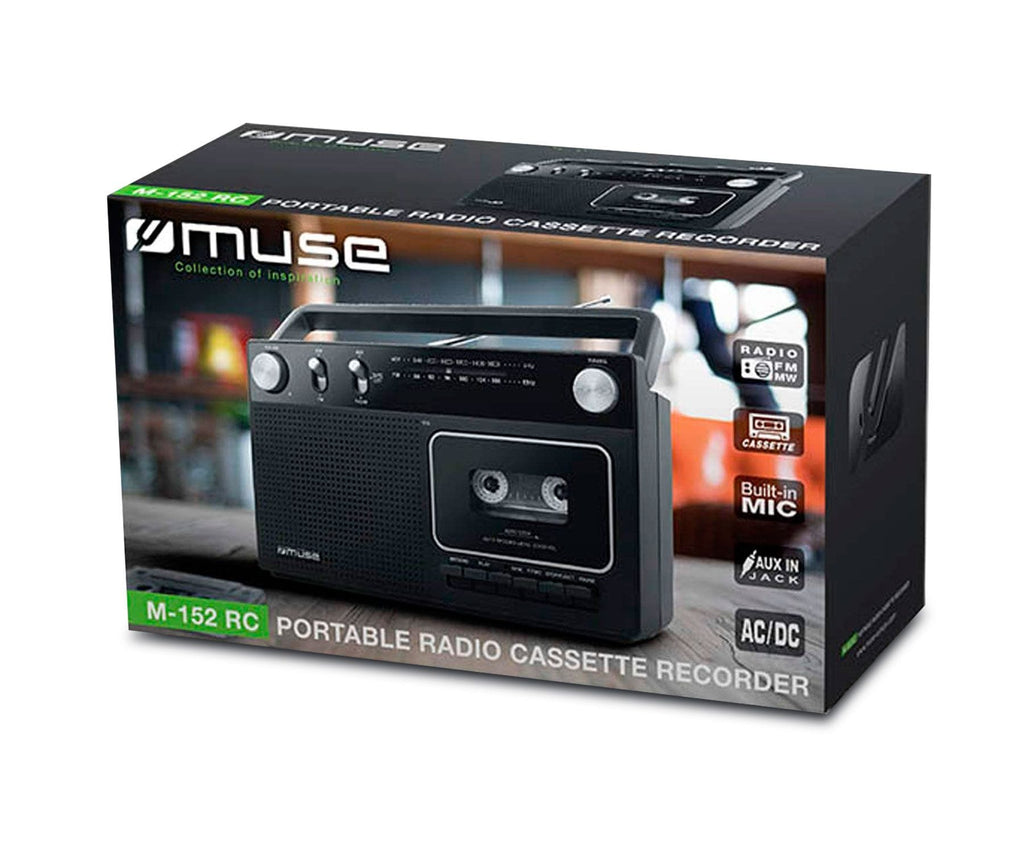 MUSE M152R NEGRO / RADIO CASSETTE PORTÁTIL - detalle