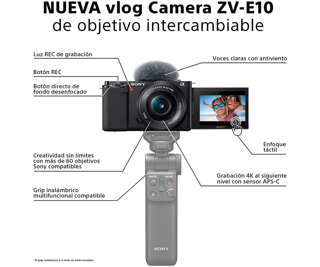 SONY ZV-E10 / CUERPO DE CÁMARA VLOGGING - detalle