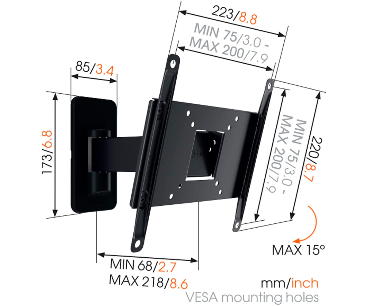 VOGEL'S MA2030 SOPORTE DE PARED PARA TV / 19" A 40" - detalle