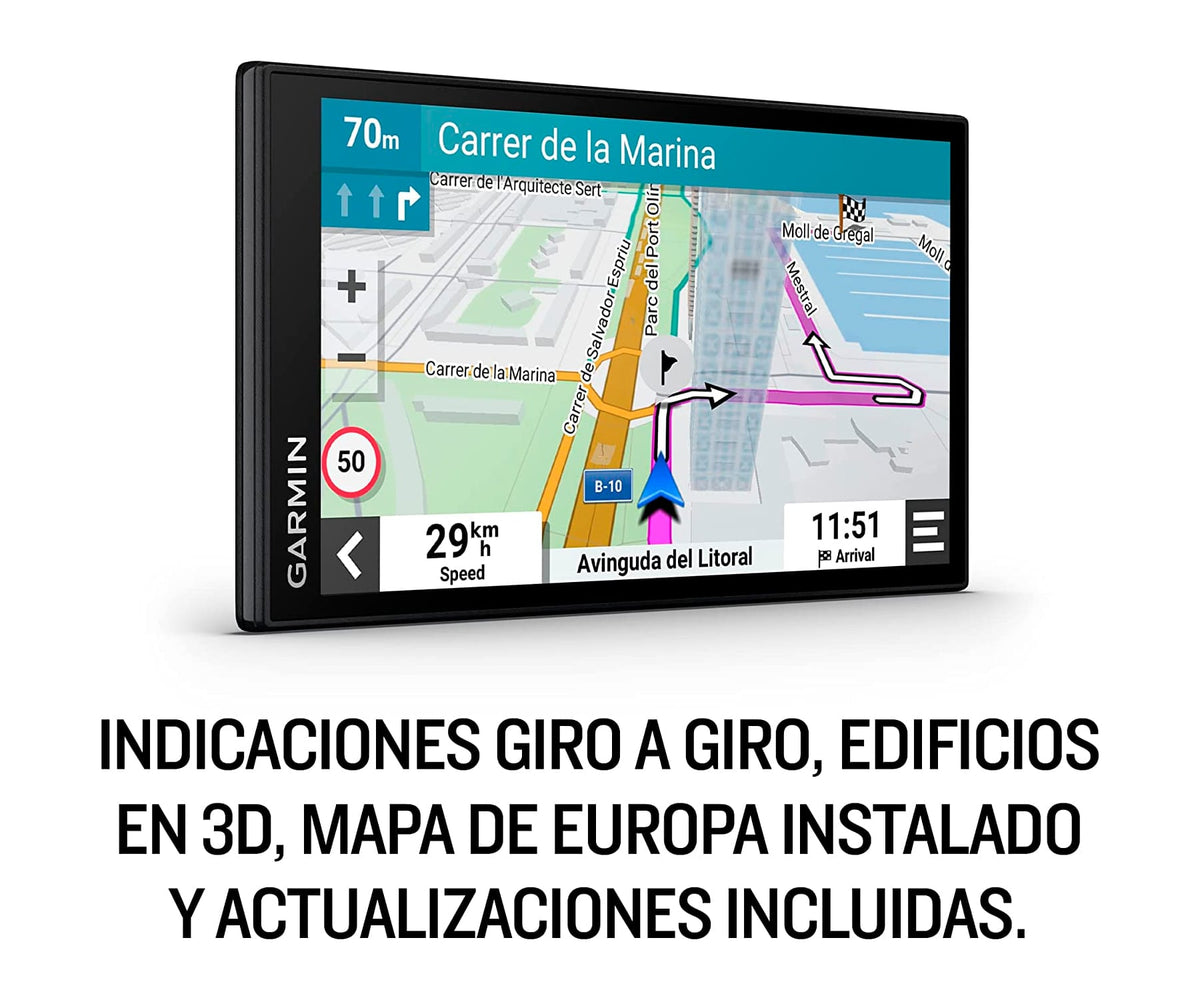 GARMIN DRIVESMART 66 / NAVEGADOR GPS PARA COCHE 6" CON MAPAS DE EUROPA - detalle