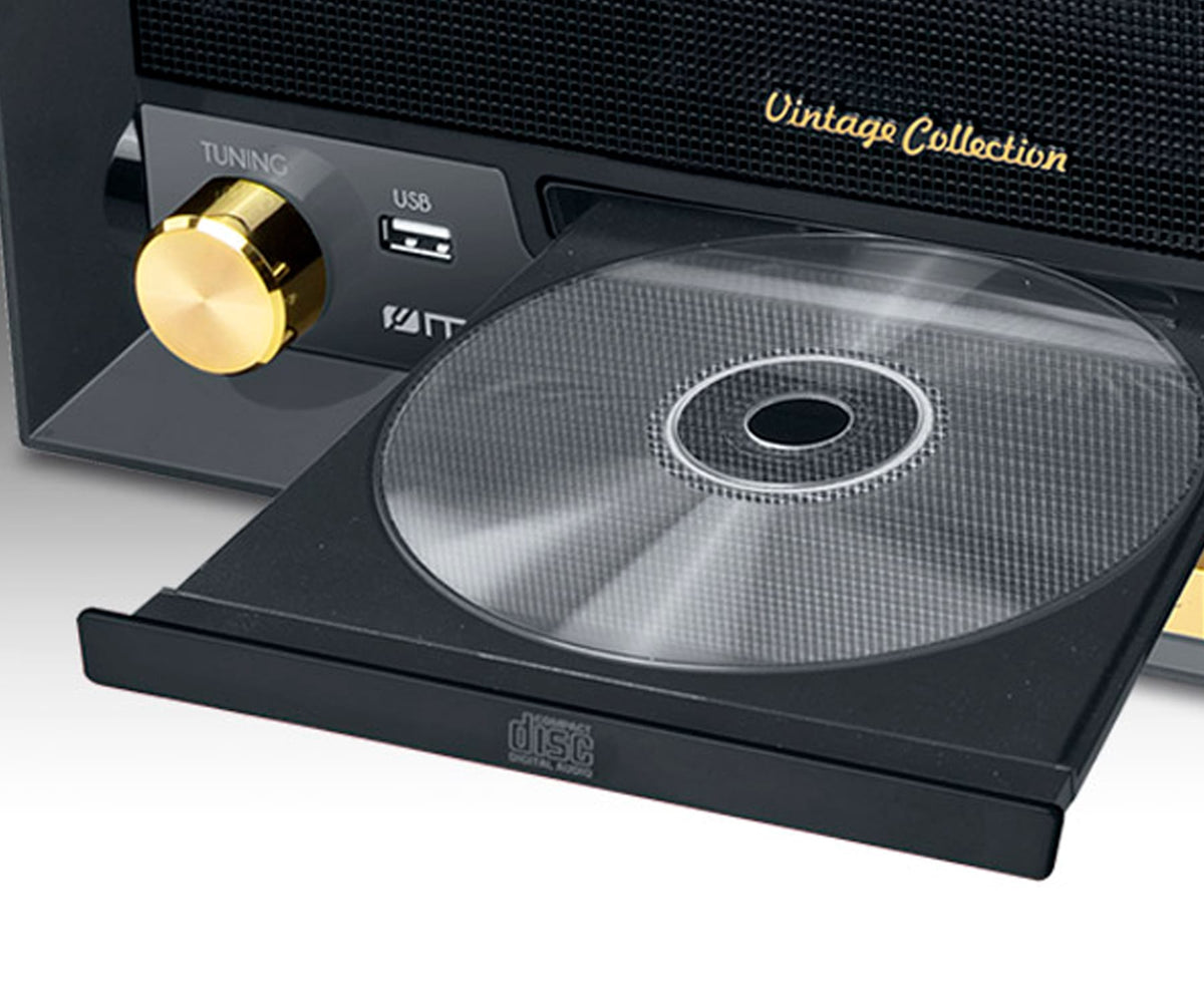 MUSE MT-112 W WOOD / TOCADISCOS CON RADIO FM Y ALTAVOCES - detalle