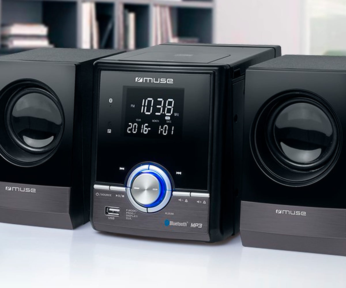 MUSE M-38 BT BLACK / MICROCADENA 20W CON ALTAVOCES - detalle