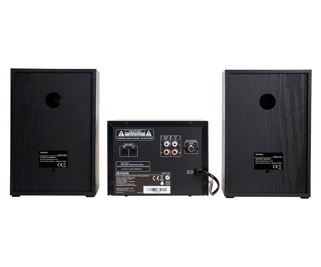 AIWA MSBTU-300 BLACK / MICROCADENA 20W CON ALTAVOCES - detalle