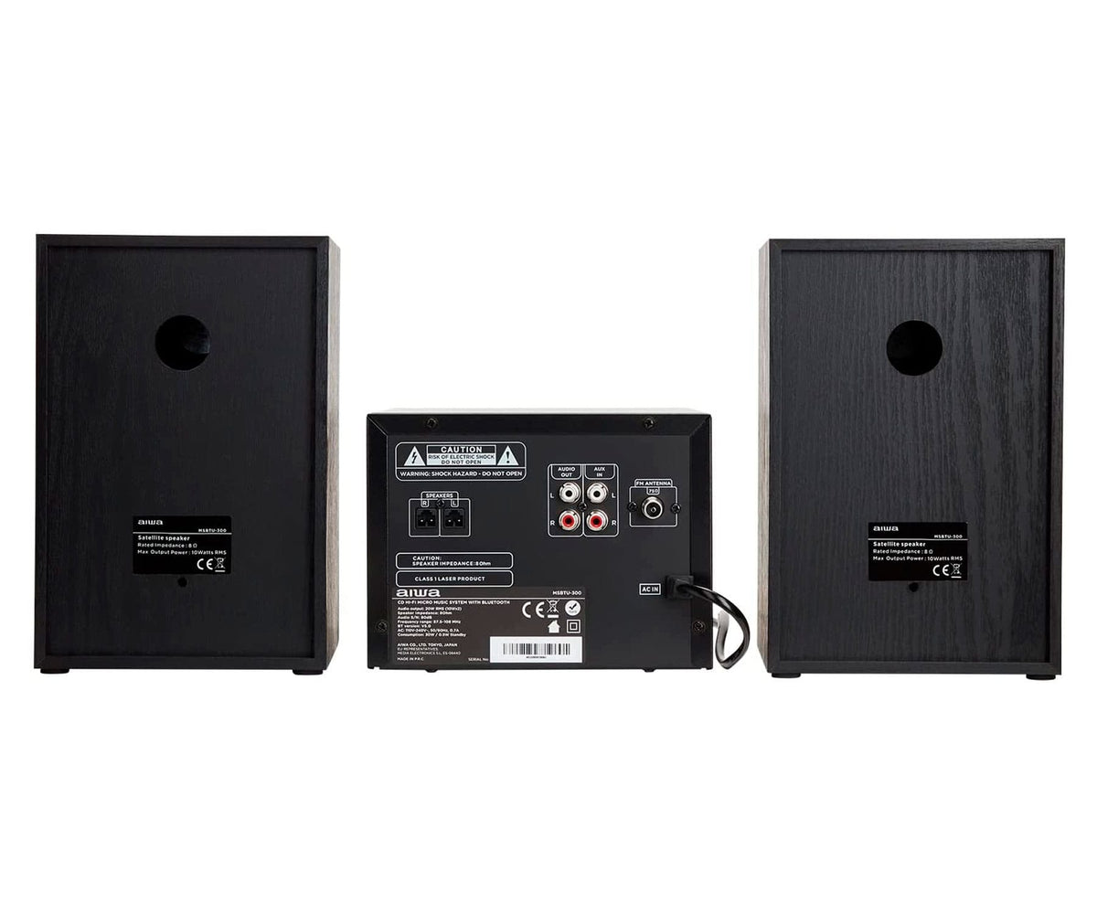 AIWA MSBTU-300 BLACK / MICROCADENA 20W CON ALTAVOCES - detalle