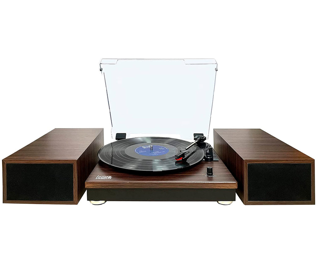LAUSON CL617 NOGAL TOCADISCOS CON ALTAVOCES EXTERNOS - detalle