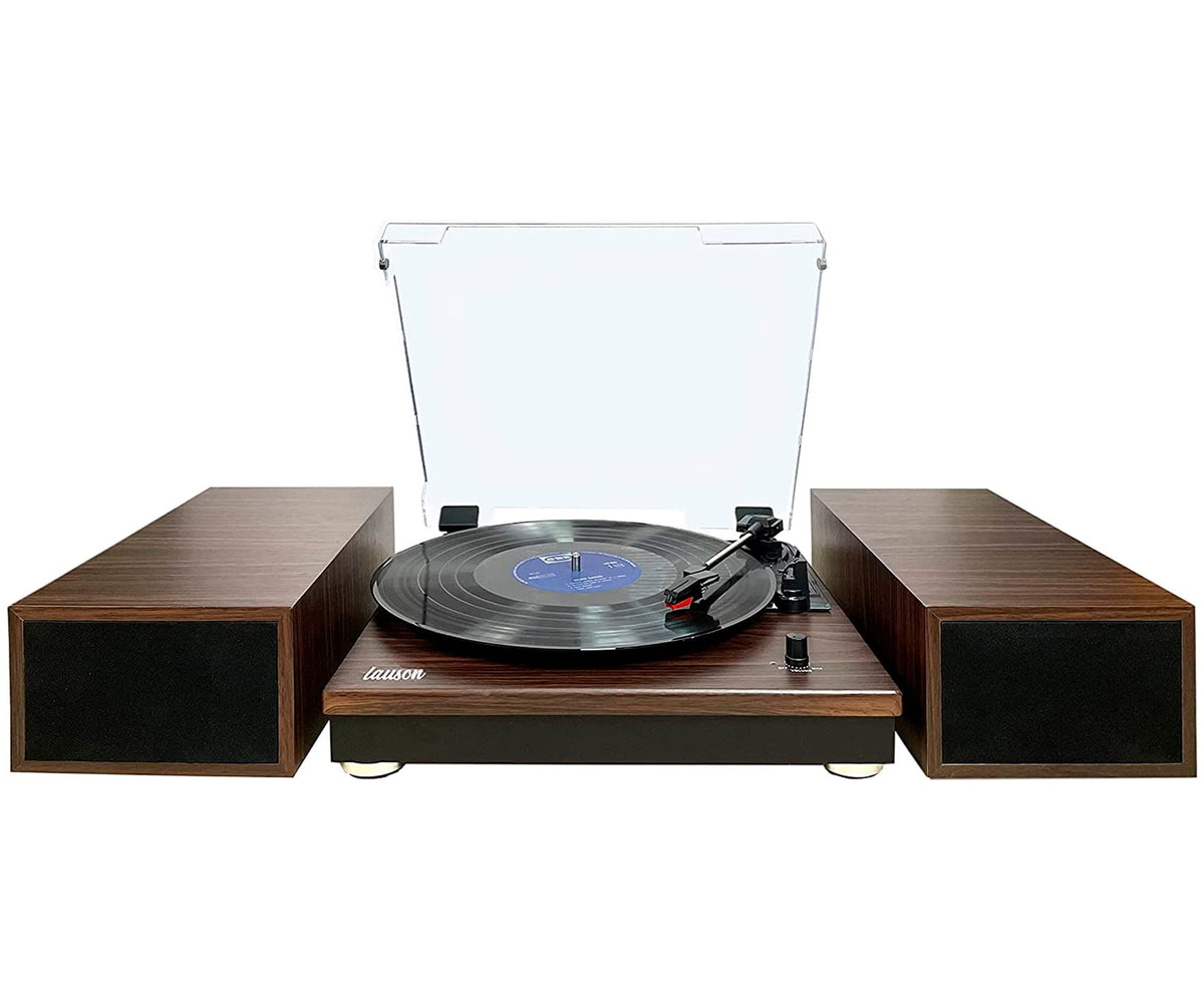 LAUSON CL617 NOGAL TOCADISCOS CON ALTAVOCES EXTERNOS - detalle