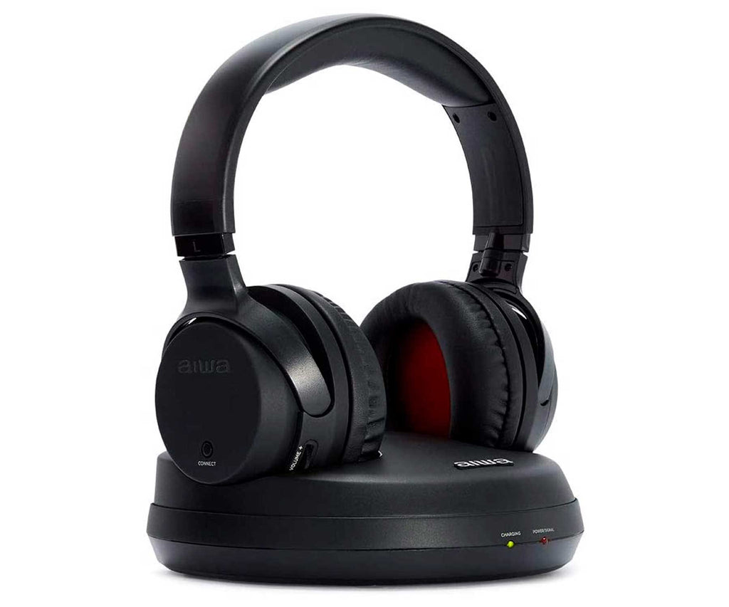 AIWA WHF-930D BLACK / AURICULARES OVEREAR INALÁMBRICOS RF