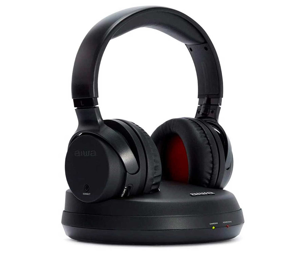 AIWA WHF-930D BLACK / AURICULARES OVEREAR INALÁMBRICOS RF