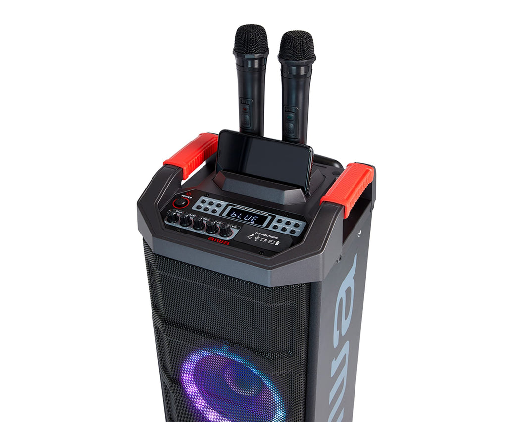 AIWA KBTUS-608 BLACK / ALTAVOZ DE FIESTA & KARAOKE - detalle