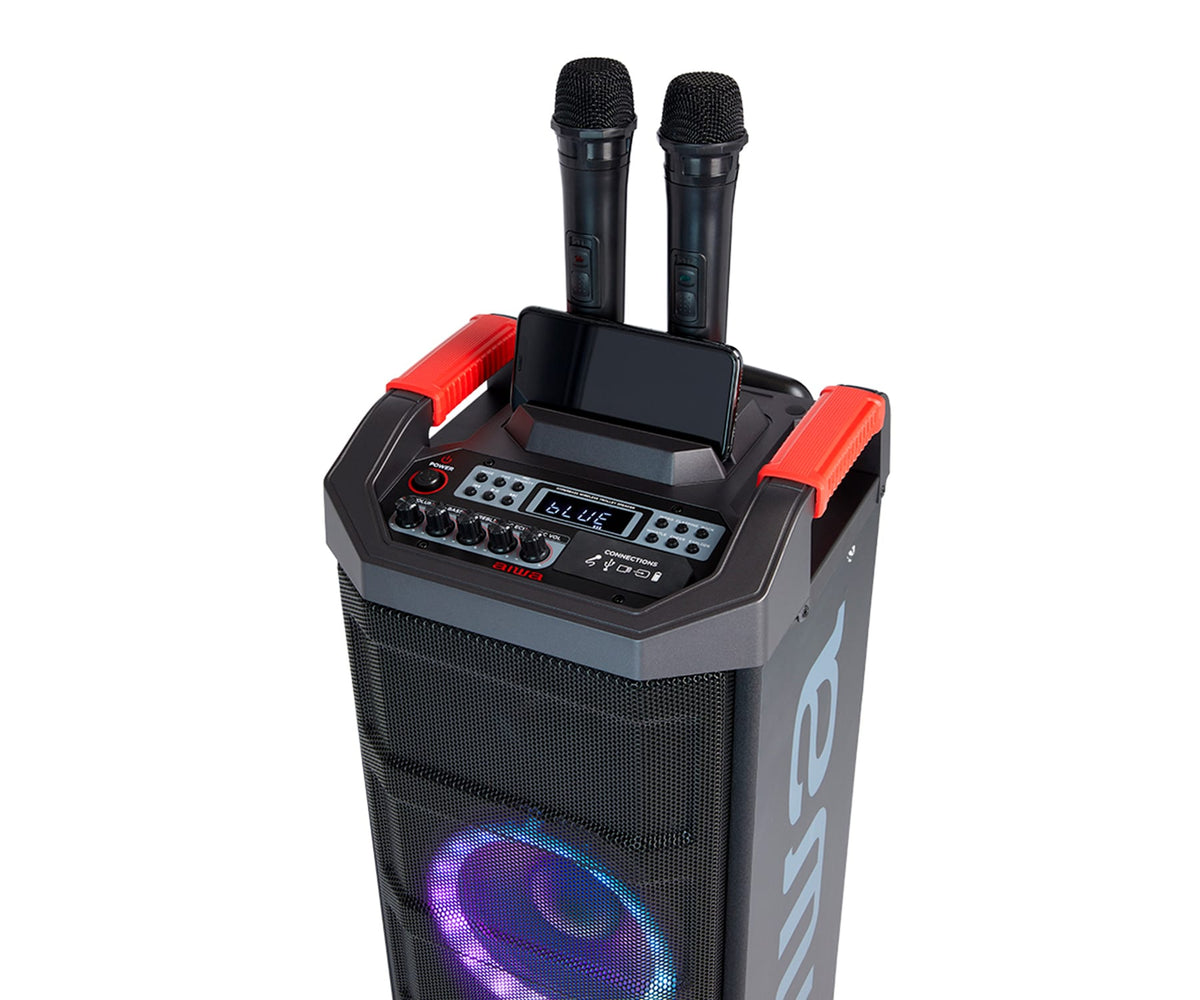 AIWA KBTUS-608 BLACK / ALTAVOZ DE FIESTA & KARAOKE - detalle