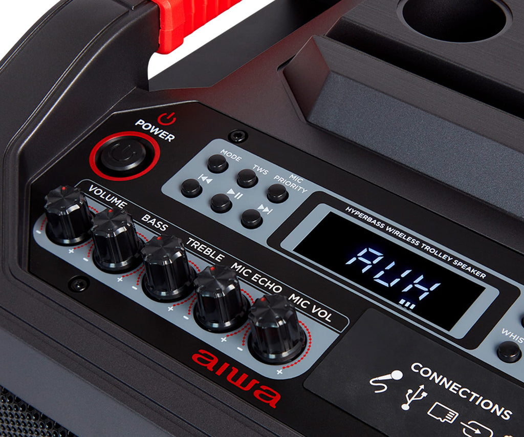 AIWA KBTUS-608 BLACK / ALTAVOZ DE FIESTA & KARAOKE - detalle