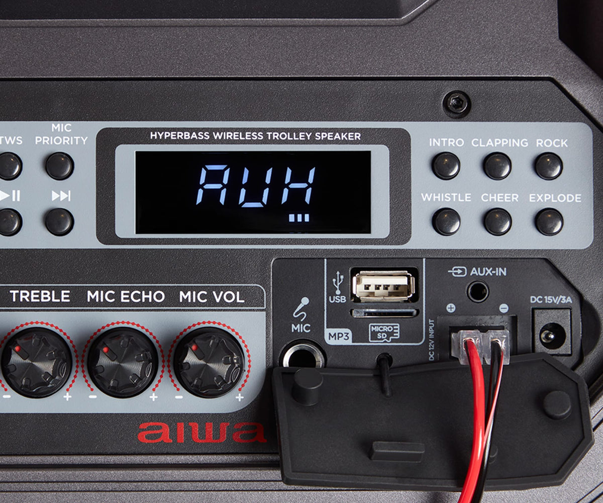AIWA KBTUS-608 BLACK / ALTAVOZ DE FIESTA & KARAOKE - detalle