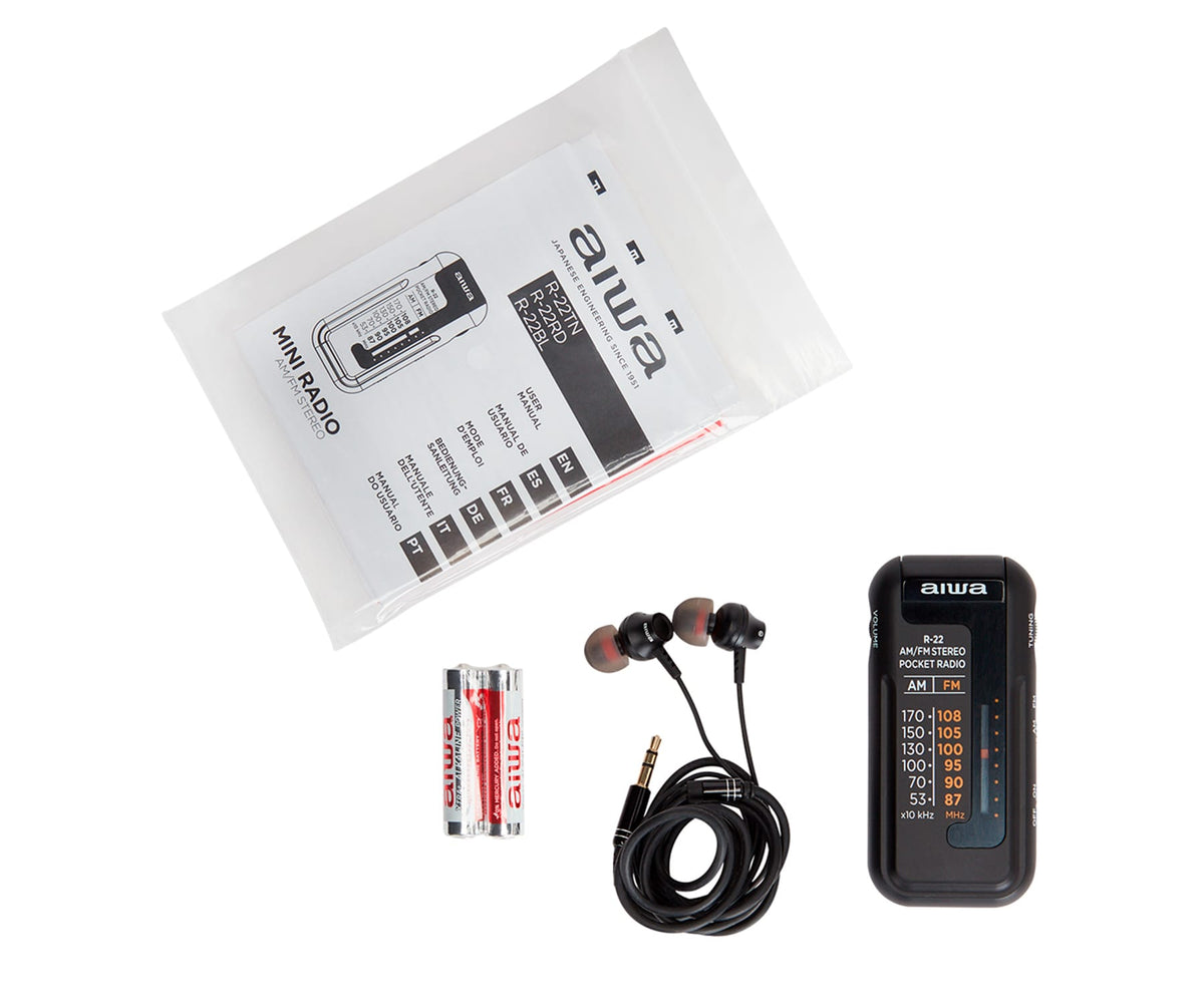 AIWA RS-22 NEGRO / RADIO FM AM PORTÁTIL - detalle